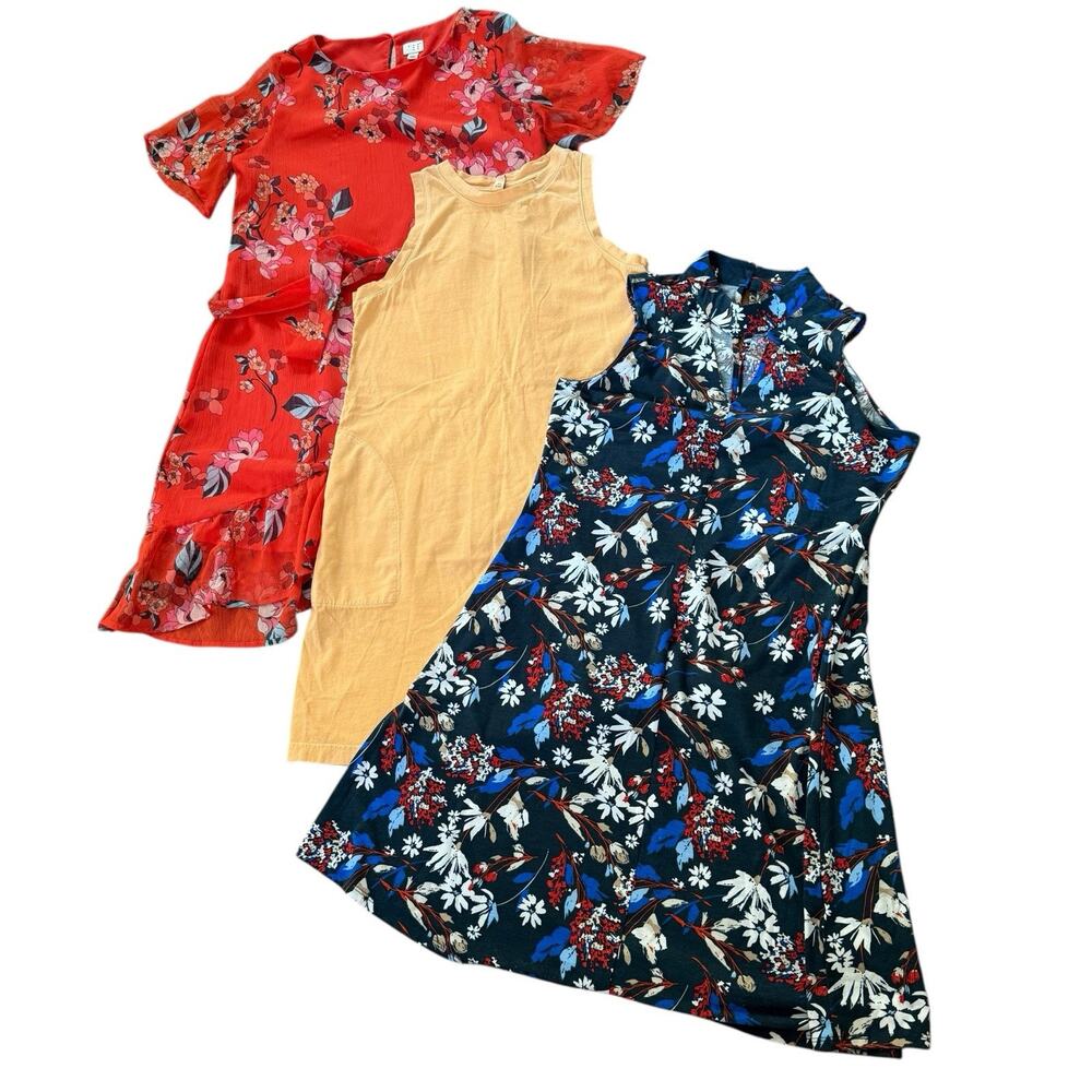 Dress Lot of 3 Sz M Old Navy . A New Day . Relativity Knee Length Ruffle Floral